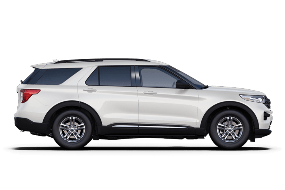 Vue de profil de la Ford Explorer
