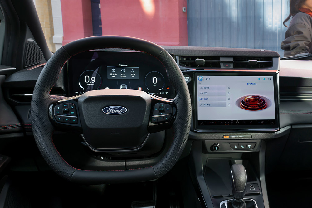 Nouveau Ford Puma présentant les modes de conduite sélectionnables.