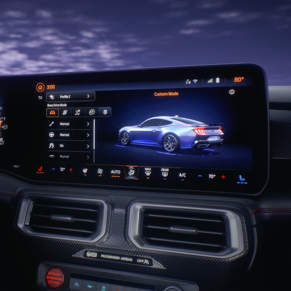 Écran tactile d'infodivertissement SYNC de la Ford Mustang
