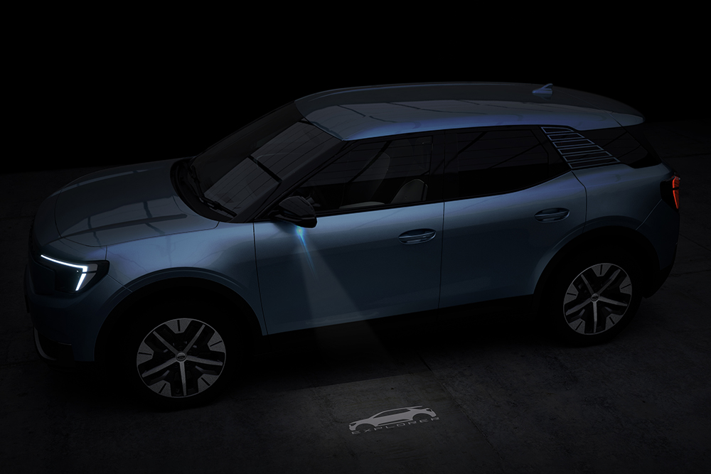 Projection du logo Ford Explorer.