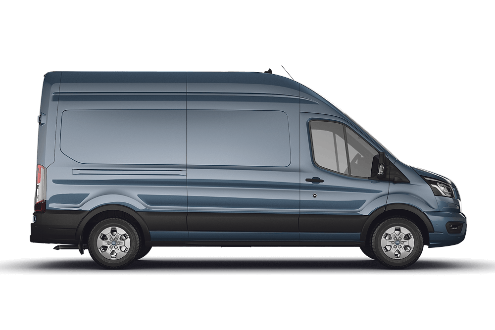Vue de profil de la Ford Transit