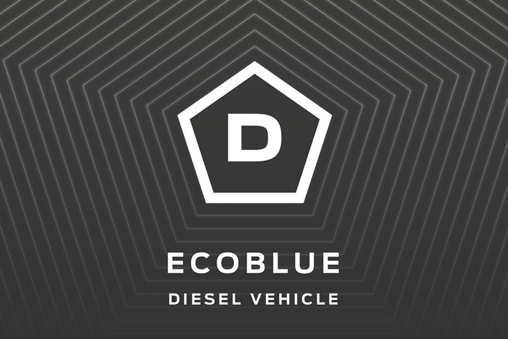 Logo de véhicule diesel EcoBlue.